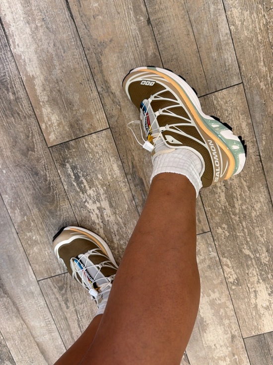 Salomon Shoes - Salomon Women's Sneakers in Olive, Peach & Cream